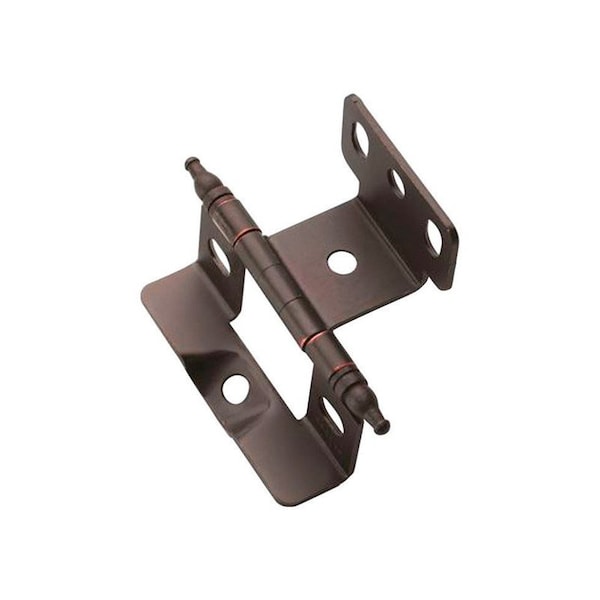 Amerock 1-5/8 in. W X 2-7/8 in. L Oil Rubbed Bronze Steel Cabinet Hinge 1 pk PK3175TMORB - main